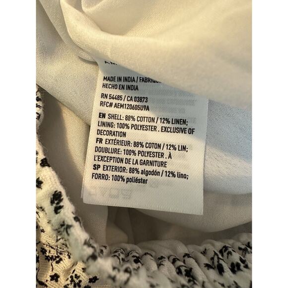 NWT American Eagle Women Shorts Large Floral Print Eyelet Ruffle Hem Linen Blend - Picture 12 of 12